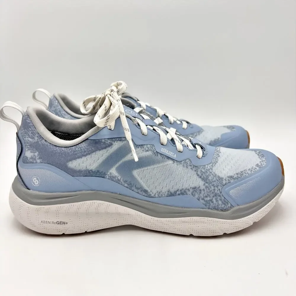 Keen Womens Leiki Hiking Shoes Size 9.5 Blue White Waterproof Sneakers NWOB